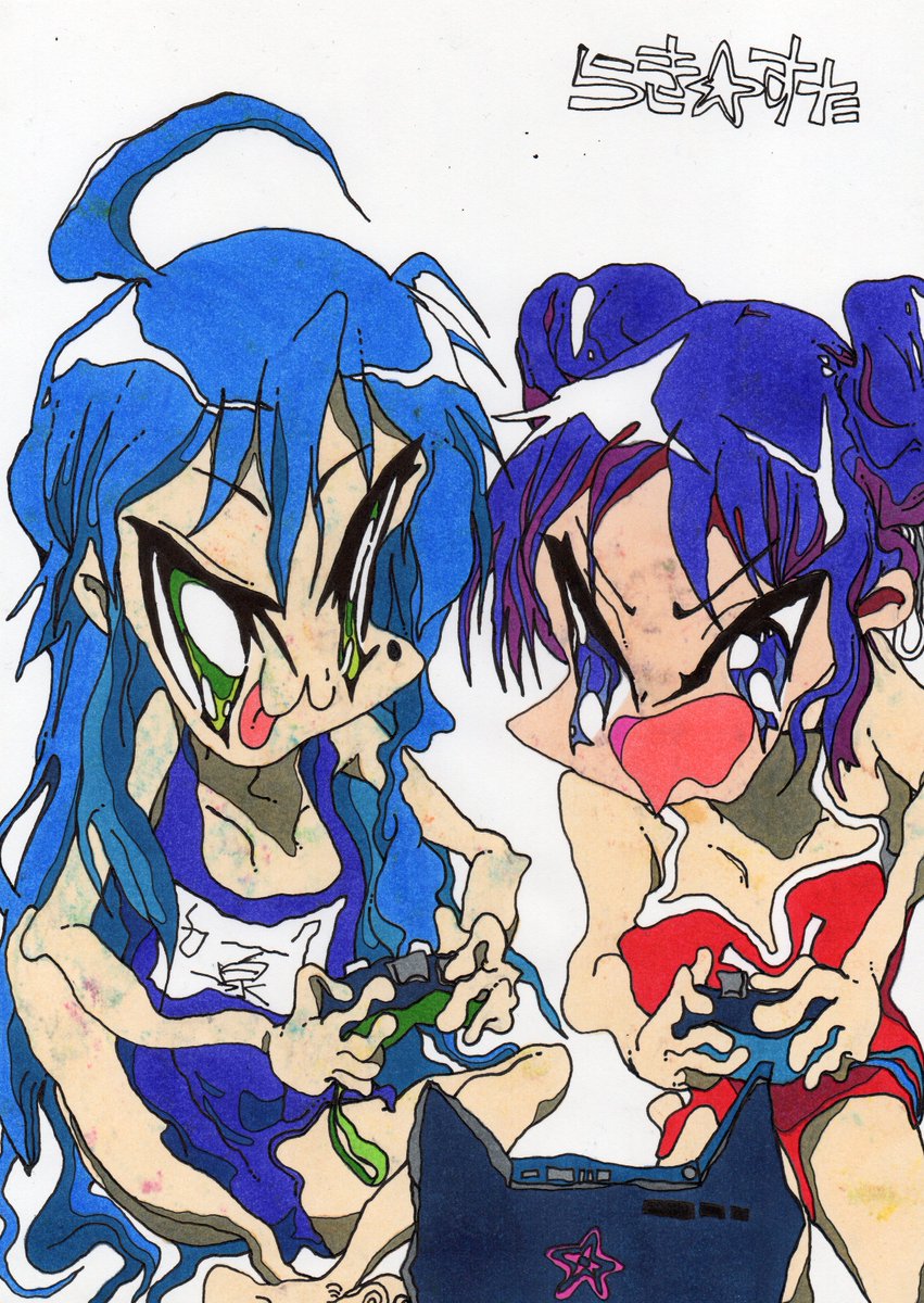 らきすた描きました。