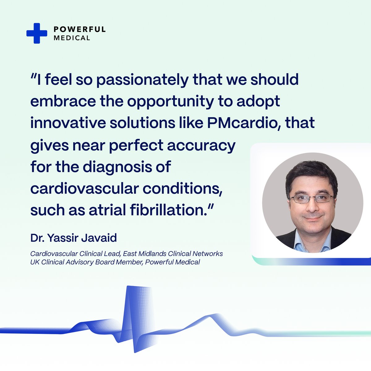 🩺✨ We are delighted to welcome Dr. Yassir Javaid to our UK Scientific Board. 

👨🏻‍⚕️ As a renowned GP specialising in cardiology, he brings an unparalleled depth of knowledge and expertise to our team. 

#PowerfulMedical #PMcardio #AIinHealthcare #MedTech #Cardiology