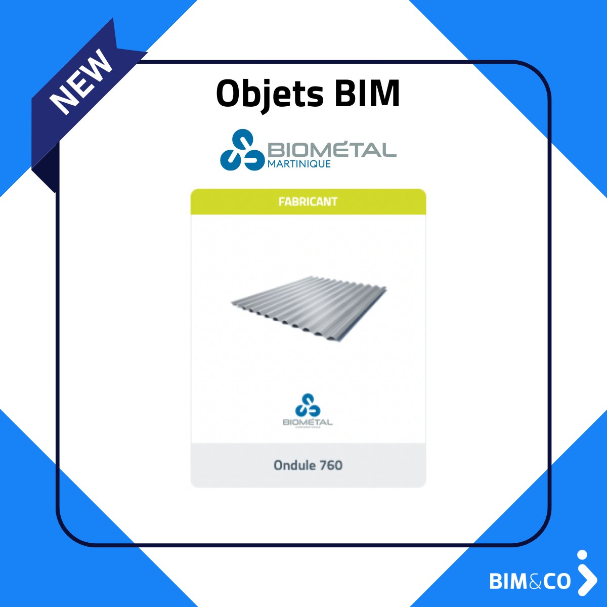 🆕 New on the BIM&amp;CO platform!

You can now find the products of the manufacturer of metal materials for the building envelope Biométal (part of the GROUPE ACOMA) in BIM format on bit.ly/42Vd0KT!

Download them free  👉 bit.ly/42ZvQQN