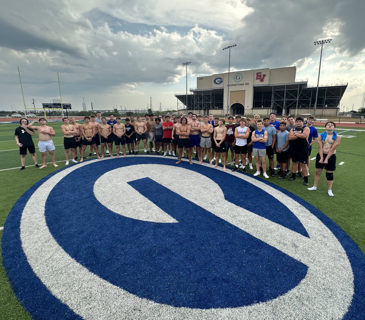 Champions Camp Week 3 in the books… these are our guys that have attended 100% of the high school workouts. 
Your Eagles are getting after it!!!
2023 season, we are coming for you!!!
#BuildTheBeast
#dEFeNDtheG