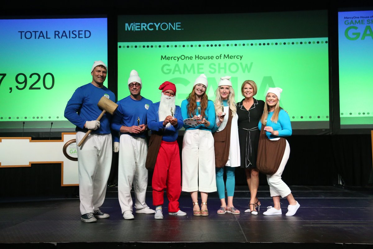 The #2023GameShowGala, presented by <a href="/UnbankWithUs/">Community Choice</a>, is tonight! Visit MercyOne.org/desmoines/game… to support your favorite team. Pictured Champions of the 2022 Game Show Gala, Team Kate!