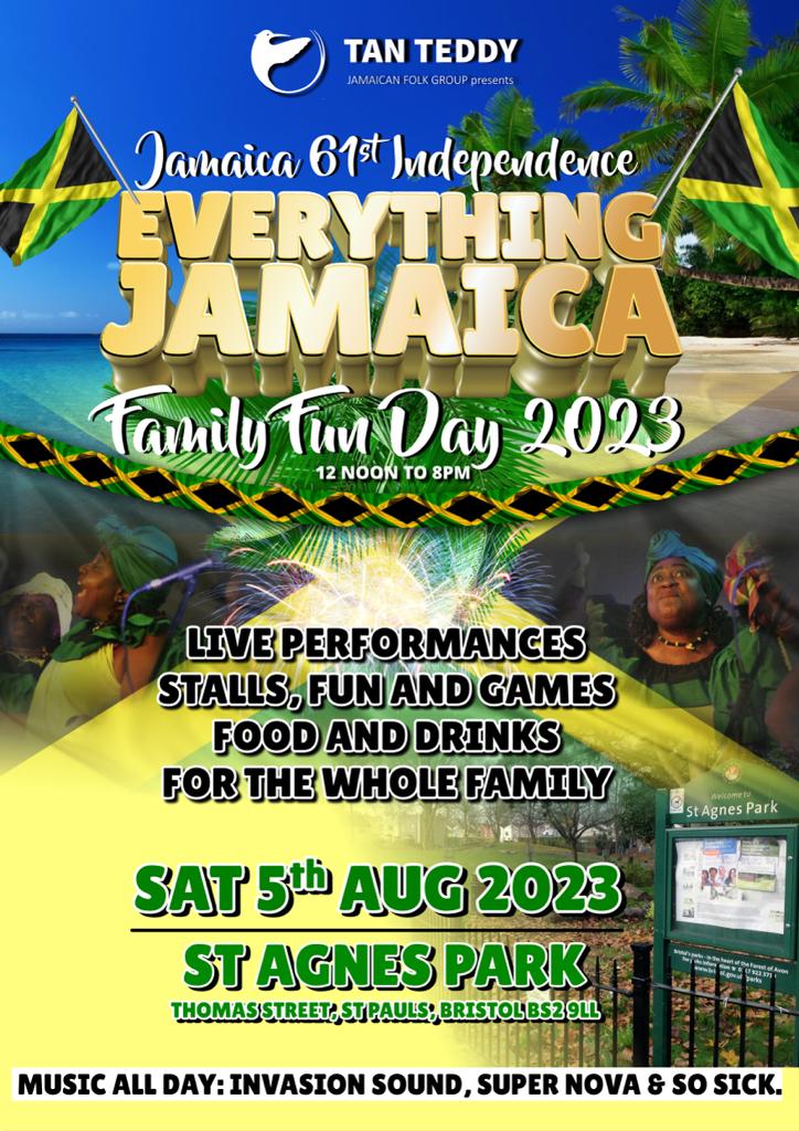 ‘Wah Gwaan’, How ready are you for another memorable experience of celebrating love as one big family. It's EVERYTHING JAMAICA here again come 5th August 2023 @ ST. AGNES PARK... Come around lets have fun.See Yah!😜 #everythingjamaica #BristolCity #Jamaica #jamaicaindependence