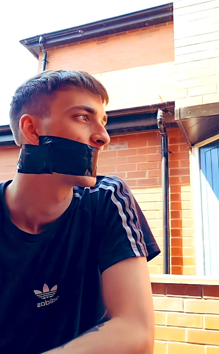 Beefy Tradey and his Naughty Apprentice Wraparound Gagged with Duct Tape on their Clients driveway on TikTok Live. I have an 11 minute video of this, DM me if you would like to swap similar content or follow my Instagram for a lot more real life gaggings of hot straight guys 😜😈