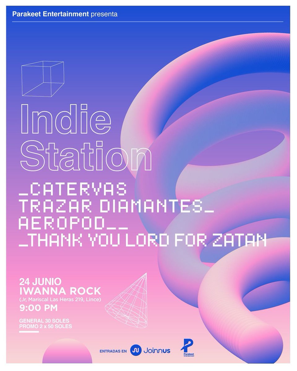 #Concierto 🔥🙌
Los esperamos este sábado 24 de junio en el Iwanna Rock de Lince!
🎟️Entradas en <a href="/joinnus/">Joinnus</a> : rb.gy/hx93g