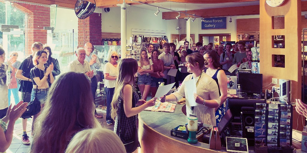 It was great to host @brockcollege students, staff and parents here last night for the launch of their #Artefacts exhibition, which runs until 2nd July. Well done to Betsy Donie and India Findlay for #winning the best #Art and #Photo prizes, respectively. 👍👏 #newforestheritage