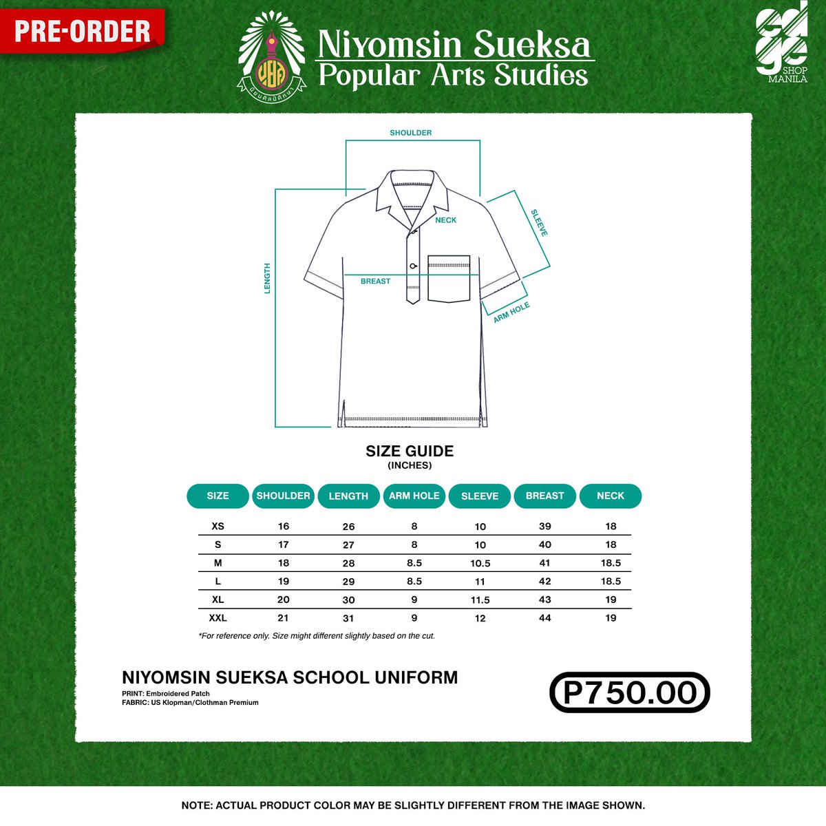 Hello Classmates!

Elevate your fanmeet experience with this Niyomsin Sueksa School Uniform to match your #OOTD!

We’re NOW accepting PRE-ORDERS until July 10, 11:59pm! Please read the guidelines carefully before filling out the form here: bit.ly/G4ALT

#MSPFMinMNL