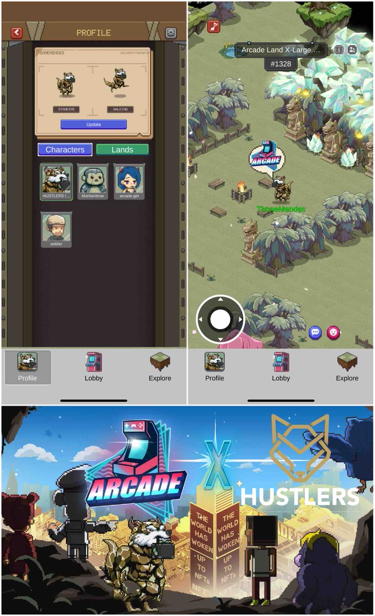 Hyped that @arcadedotinc is now available via mobile! 🤩

Excited to see more of our awesome community roaming about as our own integrated avatar! 🐺

Great job Arcade! 🙌🏽

Come check us out at land plot #1328 ❤️

#ArcadeMe #Metaverse #HustlersInc #NFTCommunity