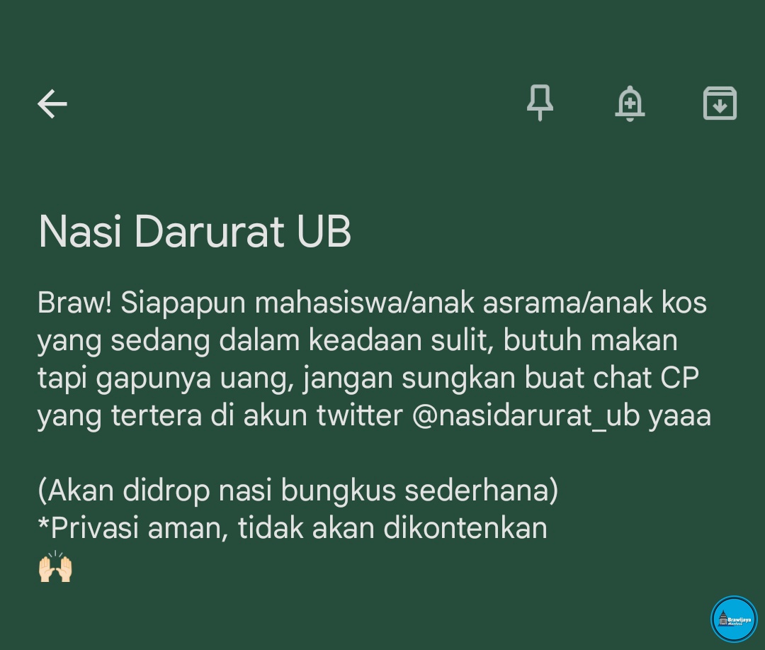 Braw! Melanjutkan inisiasi kemarin lusa nih, boleh bantu disebarin yaa. Yang mau jadi volunteer atau bantu donasi bisa dm akun twitternya. Matursuwun rek. Yuk retweet retweet retweet!!!