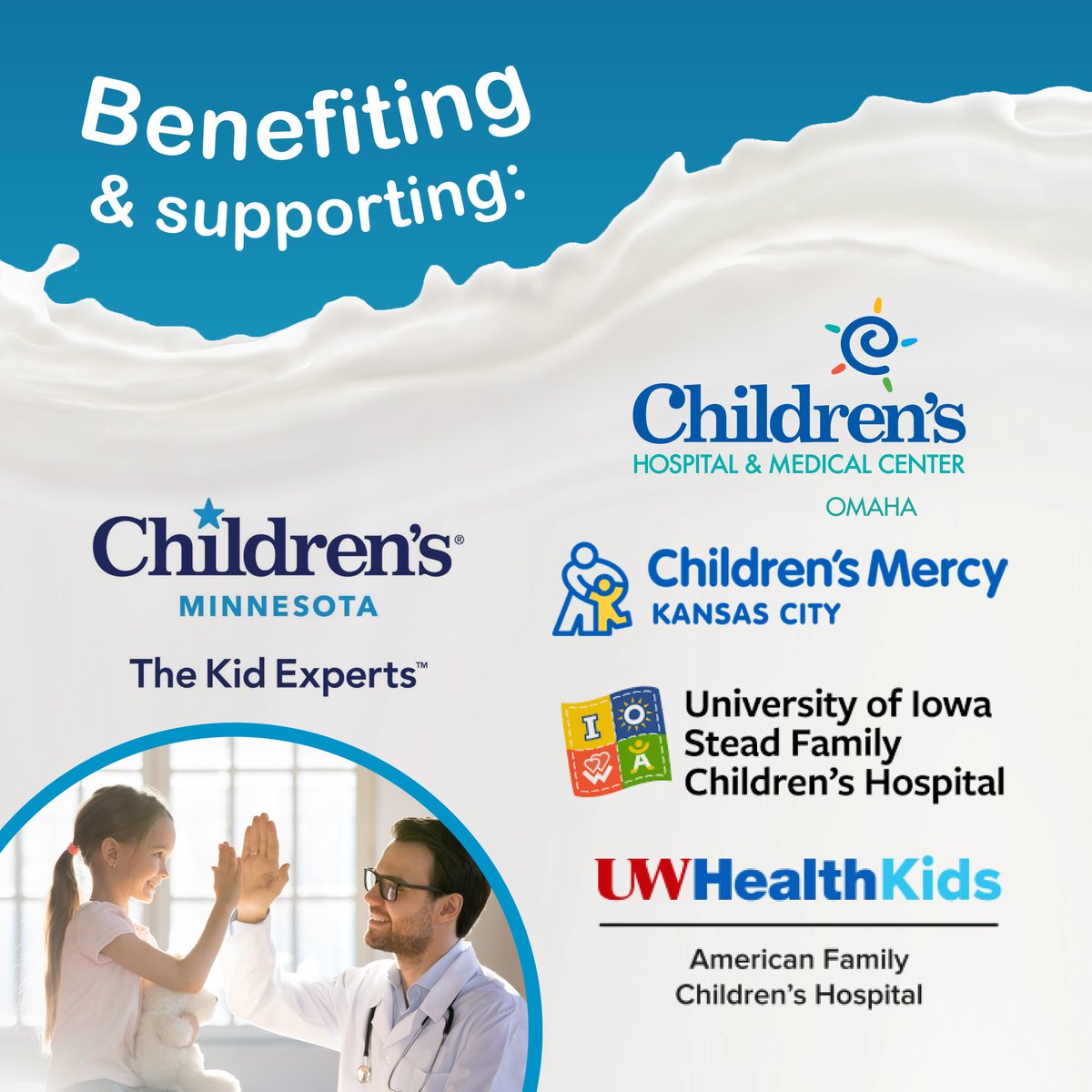 3 days left to join in the fun and help better the lives of kids in local midwest Children’s Hospitals. Just open a bottle of MOO’V™ Real Milk and post a video or picture on our socials and we will donate $1 to the local Children’s Hospital. So have fun, enjoy, and do good.