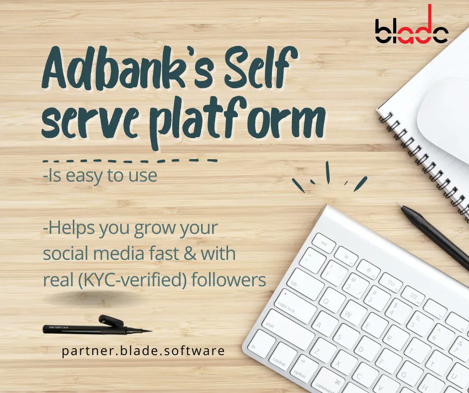 adbanknetwork's tweet photo. How to grow your #socialmedia following with #blockchain 

https://t.co/FQCfSavBYX 

#blade #selfserveplatform #adbank https://t.co/cUvezCCR5d