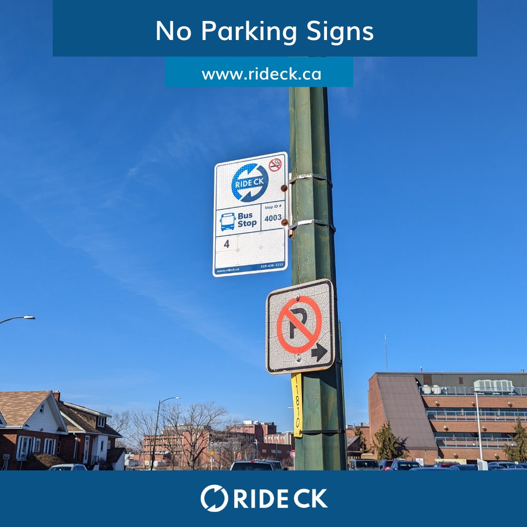 Illegal parking along transit routes can risk collision, impede passenger accessibility, and jeopardize the safety of riders. Please obey No Parking signs. #RideCK #ckont