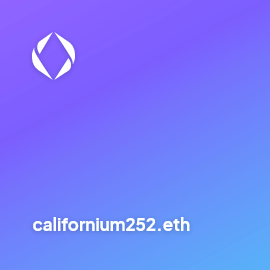 morebang69eth's tweet photo. ... one of the most expensive substance in the world for sale !!!  

Californium252.eth   only 0.1 ETH !!!!!

-> https://t.co/qoIFYQWnvl 

#ens #ensnames #Californium252 #NFTs #cf252 https://t.co/TrVSdzrvWR