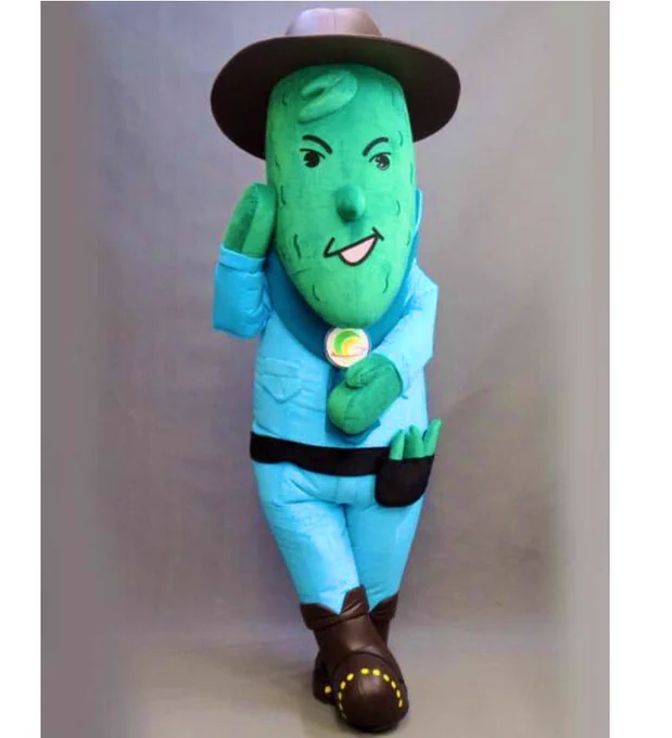 Kyurinosuke the cucumber cowboy is a Japanese agricultural mascot.