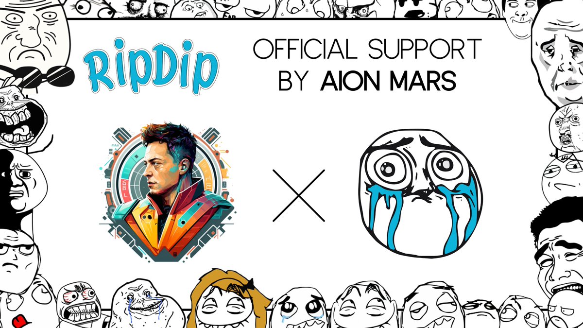 ripdipcoin's tweet photo. Exciting news, RipDip community! We are thrilled to announce that RIPDIP Official is now supported by the AIon Mars! ๐๐ค
#PEPE #BOB #FREEBOB #RIPDIP https://t.co/DZJqwSsmvh