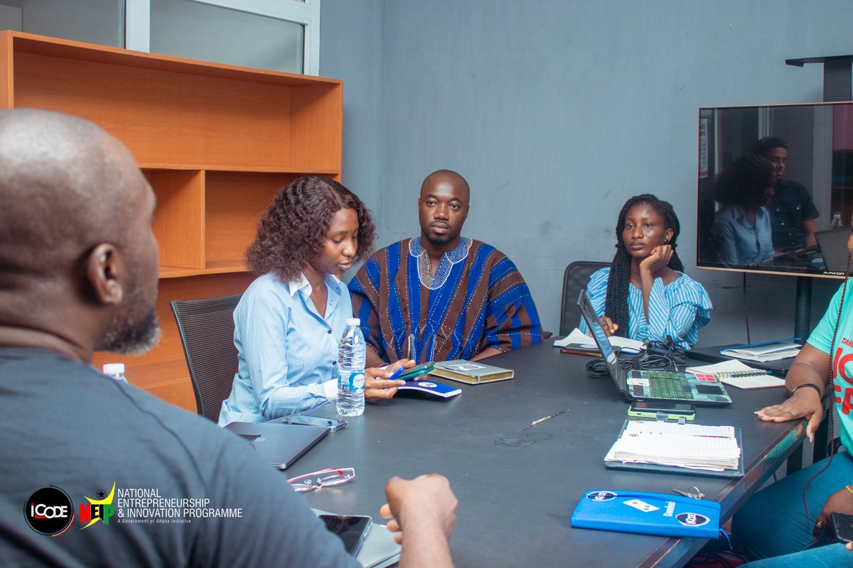icodeteam's tweet photo. Grateful to have the National Entrepreneurship and Innovation Programme @NeipGhana  visit our hub today! It was an incredible opportunity to showcase the work we've done over the years and the positive impact we've made in society. We're proud to be a catalyst for innovation. https://t.co/vM4tWhcKAr