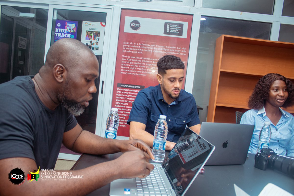 icodeteam's tweet photo. Grateful to have the National Entrepreneurship and Innovation Programme @NeipGhana  visit our hub today! It was an incredible opportunity to showcase the work we've done over the years and the positive impact we've made in society. We're proud to be a catalyst for innovation. https://t.co/vM4tWhcKAr