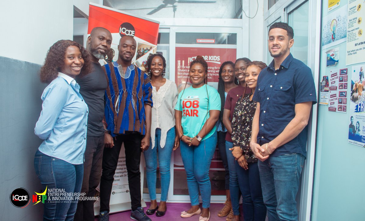 icodeteam's tweet photo. Grateful to have the National Entrepreneurship and Innovation Programme @NeipGhana  visit our hub today! It was an incredible opportunity to showcase the work we've done over the years and the positive impact we've made in society. We're proud to be a catalyst for innovation. https://t.co/vM4tWhcKAr
