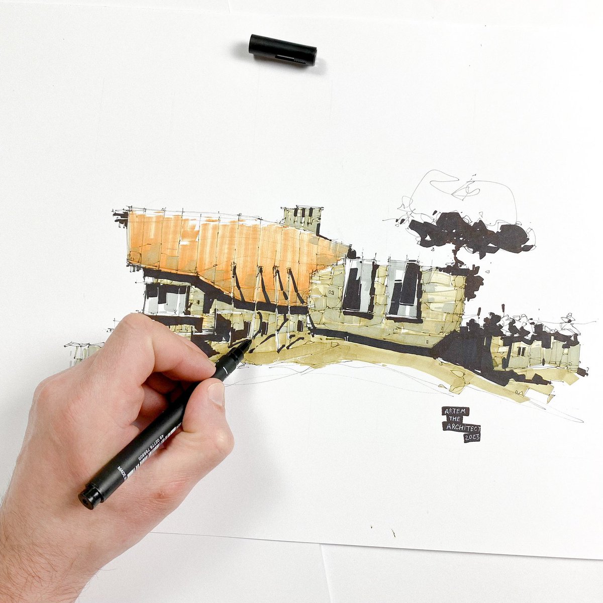 art_emko's tweet photo. Architectural sketching #architecturalsketch https://t.co/VRyjQCkR4w