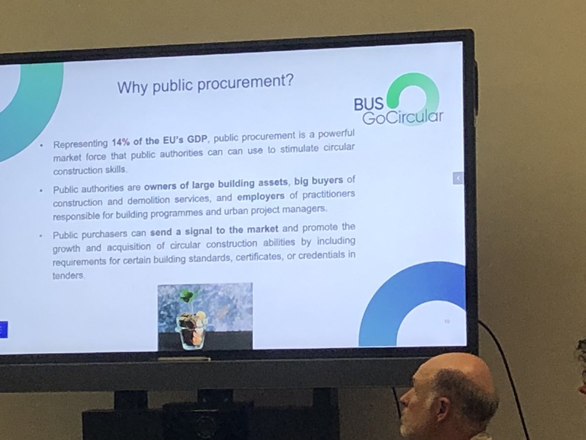 A huge skills gap in the construction industry and other sectors. @ICLEI has come up with recommendations including managing #publicprocurement and how to stimulate skills and exchanging with the market  Helena O’Rourke-Potocki @Ace_Cae #architecture for a #JustTransition #policy