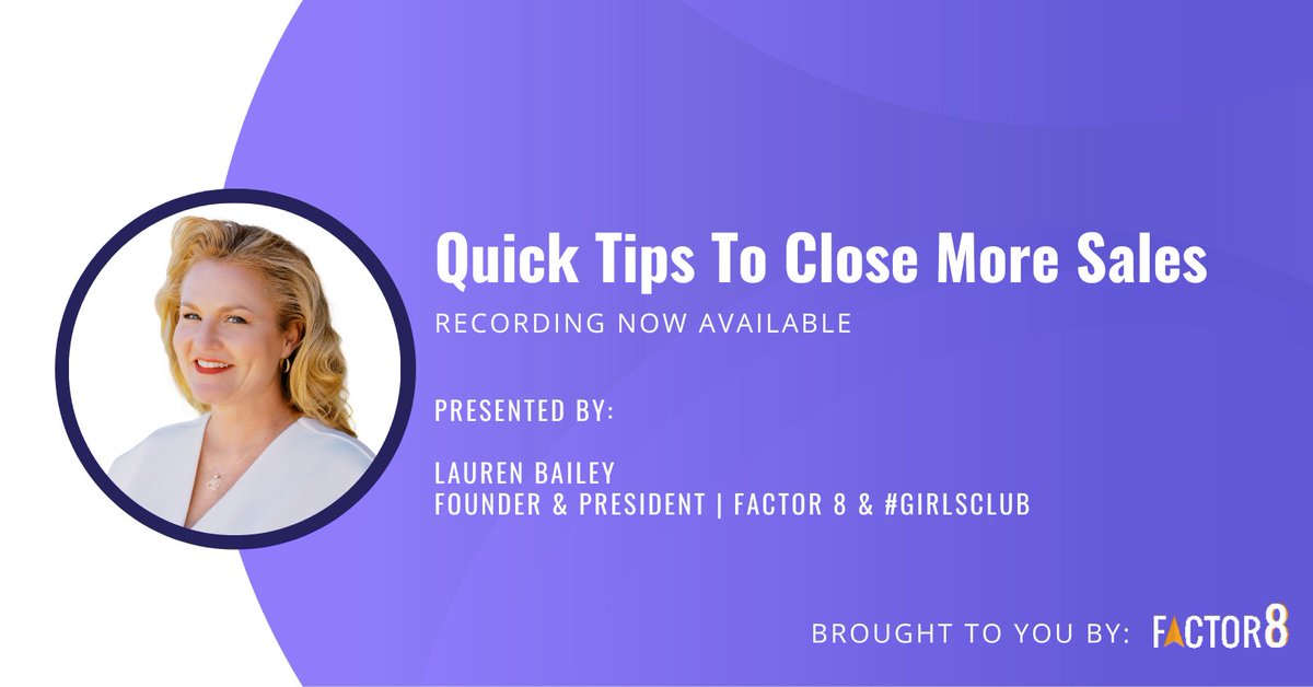 ICYMI: Quick Tips To Close More Sales - Watch Recording Now! hubs.li/Q01T-19S0

#virtualsales #sales #virtualsalestraining #insidesales #closing #salestips #salesreptips #closingtips