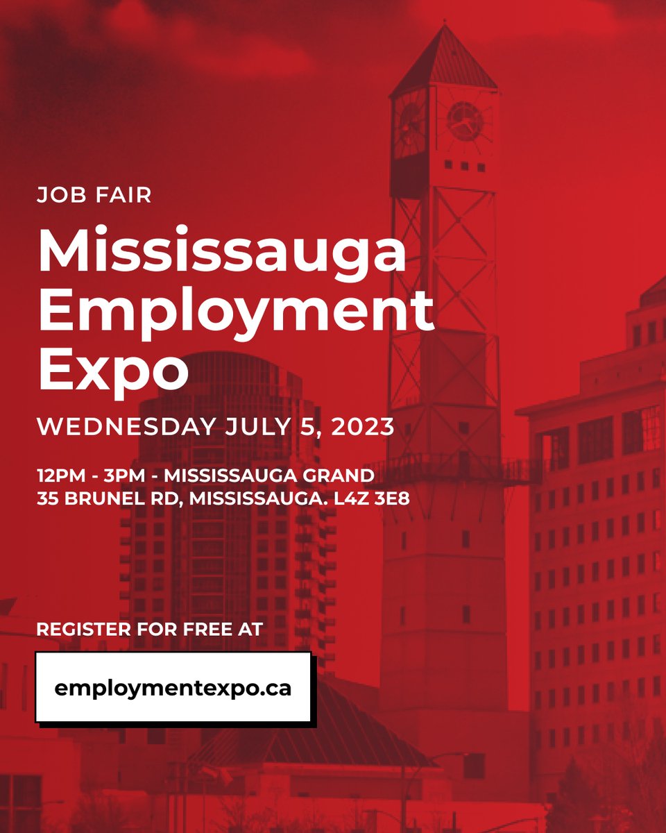 Employment_Expo's tweet photo. 𝐀𝐭𝐭𝐞𝐧𝐭𝐢𝐨𝐧, 𝐣𝐨𝐛 𝐬𝐞𝐞𝐤𝐞𝐫𝐬❗️Our Mississauga Employment Expo is approaching, where a world of potential and new opportunity await!

Visit https://t.co/lFLl0jHzWk and secure your spot at our Mississauga Employment Expo.  ✨ https://t.co/rTRxV1AWjK