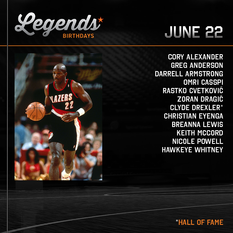 Join us in wishing a HAPPY BIRTHDAY to these #NBA and #WNBA Legends including @Hoophall Inductee Clyde Drexler 🎉

#LegendsofBasketball #NBABDAY #WNBABDAY #HOFBDays