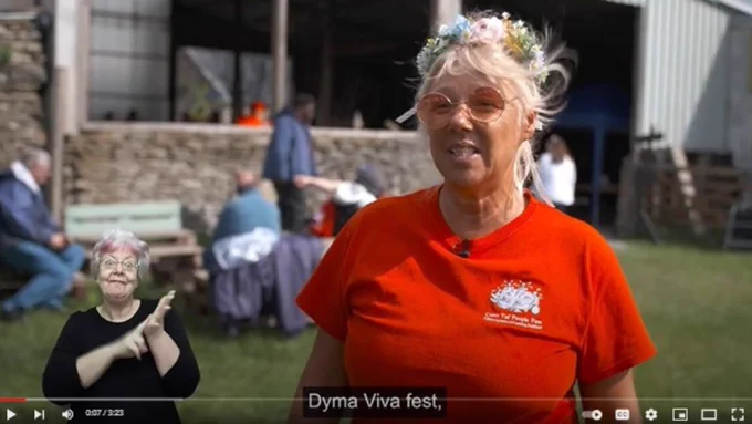 Dawn talks to the camera at VIVA Fest.