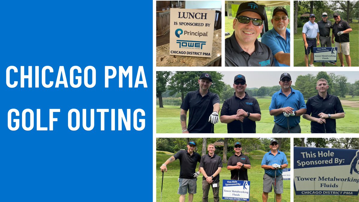 TowerMWF's tweet photo. Throwback Thursday to last week's PMA Chicago Golf Outing, lunch sponsored by Tower! We had a blast!
#Chicago #PMAChicago #golfouting #TowerMWF #TowerMetalworkingFluids #metalworkingindustry https://t.co/Nt8ZlgGqlU