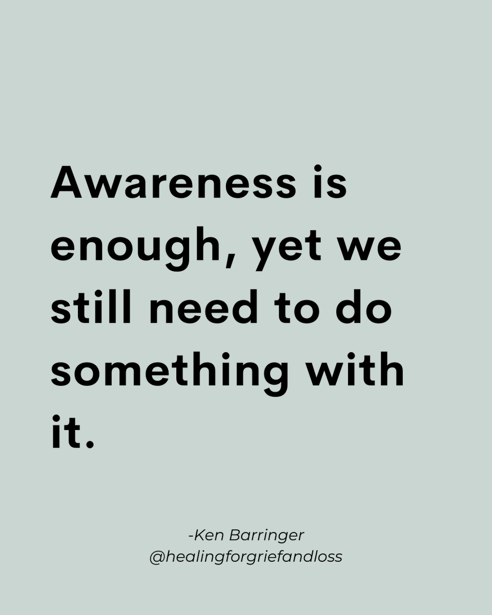 Here's something to contemplate: Awareness is enough, yet we still need to do something with it. Do you agree? 

-
-
#mentalhealthquotes #therapistsofig #counselors #griefcounselor