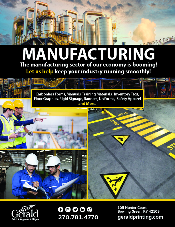 Don't let running low on forms or PPE slow production! Call us today to reorder forms, tags, signage, safety apparel and more. 270-781-4770