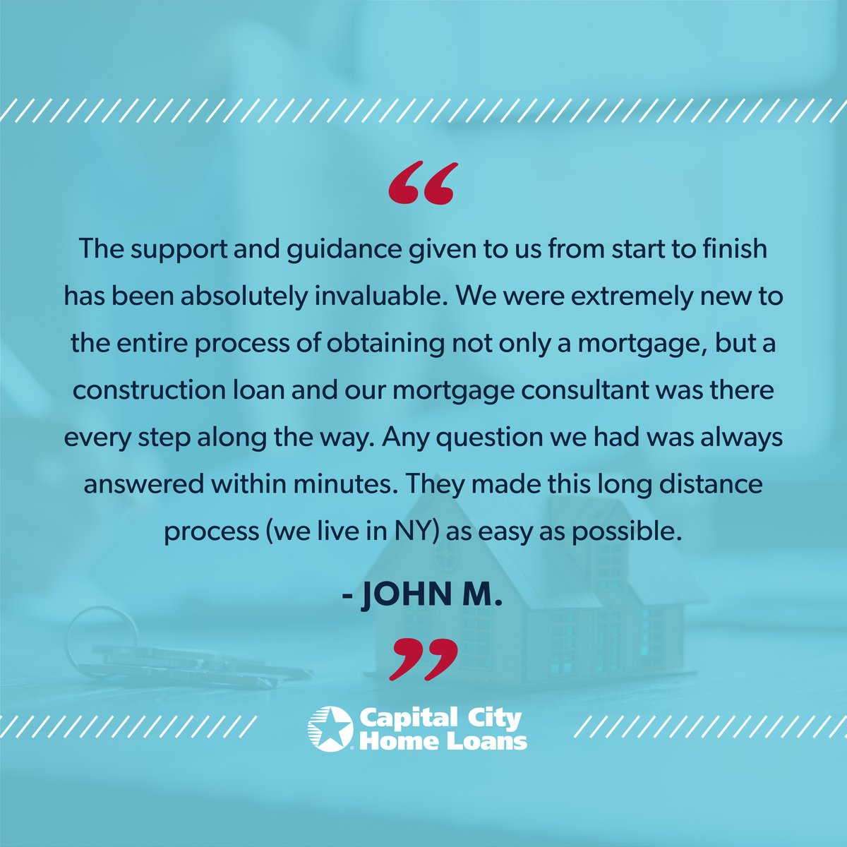 Our mortgage consultants are flexible in finding the perfect loan product for your individual needs.

#cchl #testimonial #constructionloan #newhome
