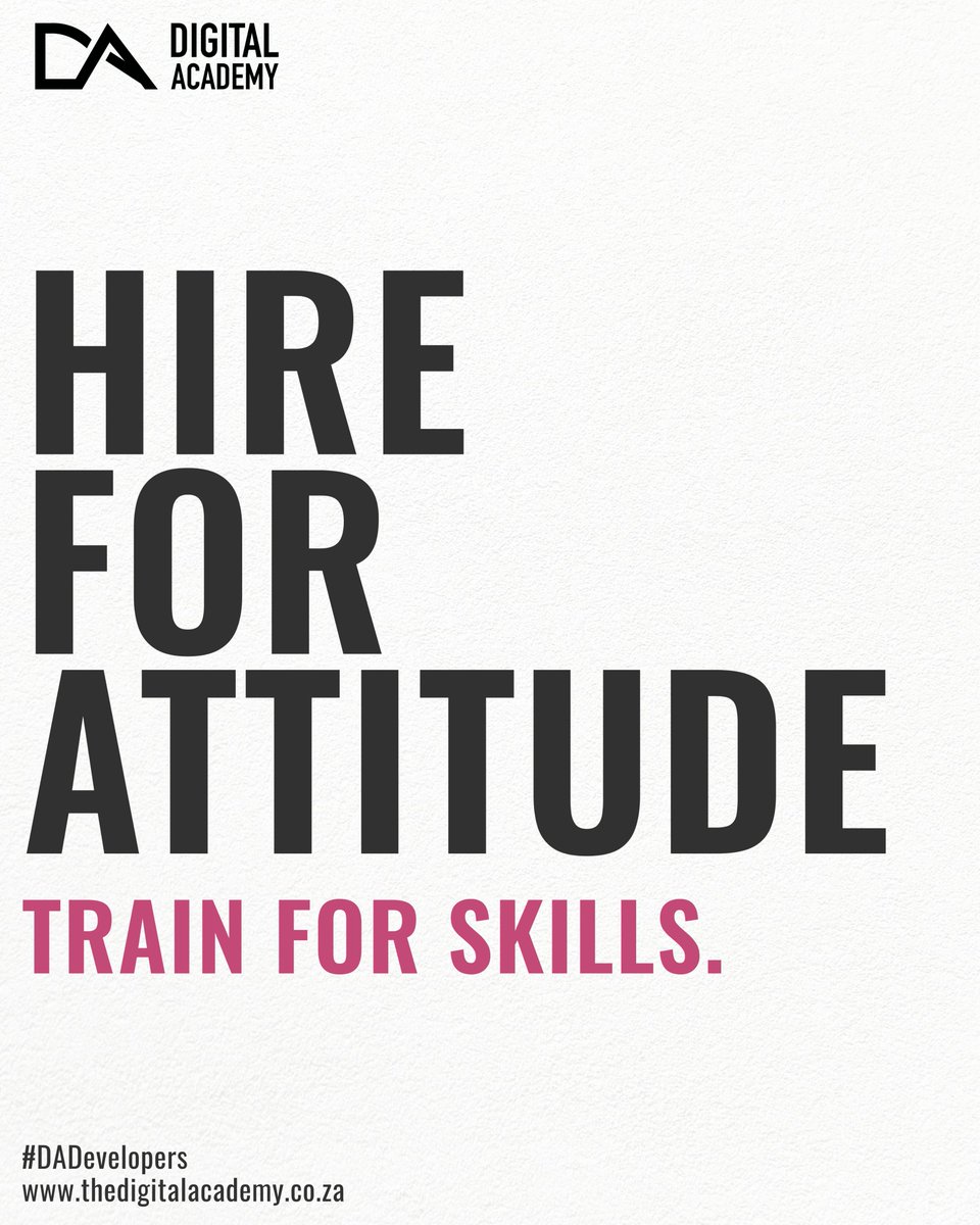 ShaperTalent's tweet photo. When you hire for attitude, you're more likely to get employees who are engaged, productive, and willing to go the extra mile.
So next time you're hiring, don't just focus on skills. Look for candidates with the right attitude.
#companyculturematters
#investinstaffdevelopment https://t.co/ijxxkbvrkL