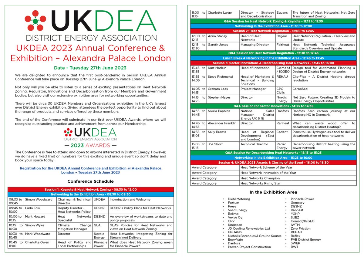 Registrations for next week's UKDEA 2023 Annual Conference & Exhibition have reached maximum capacity and this event has now sold out! We are looking forward to seeing you all next week at Alexandra Palace for the event! #ukdea