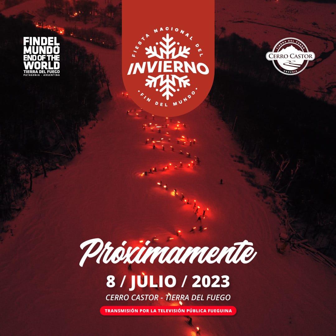 ❄️El @InFueTur  y @Cerro_Castor  se encuentran organizando la Fiesta Nacional del Invierno, junto a la @TVPFueguina 
Reservá esta fecha para disfrutar un día lleno de diversión y emoción 👇
🗓 8 de julio
📍Cerro Castor 

#FandelaNieve #FiestaNacionaldelInvierno #FiestaNacional