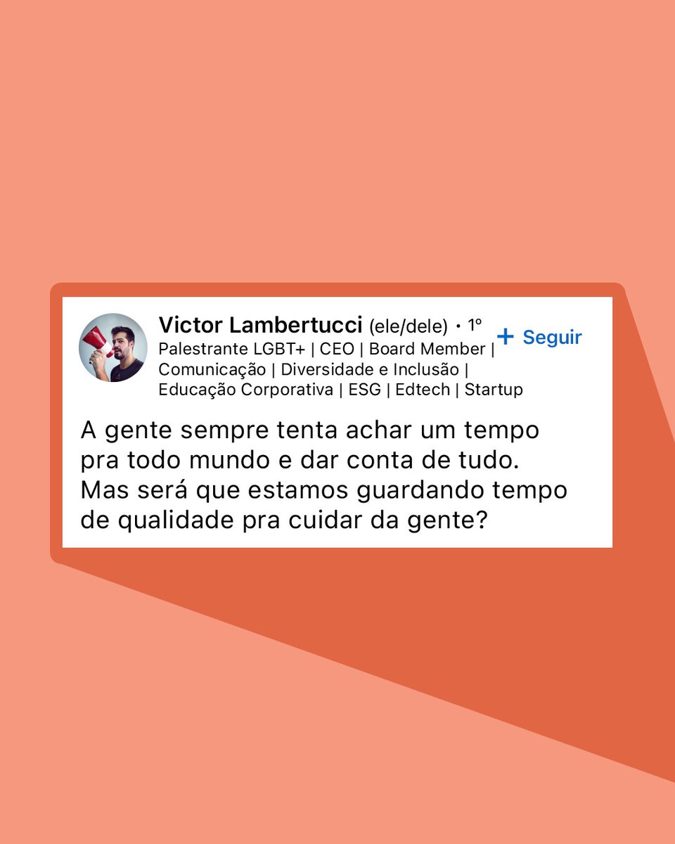 Cuidar de si é fundamental!  

📝: Victor Lambertucci

lnkd.in/gU6z2Dkp