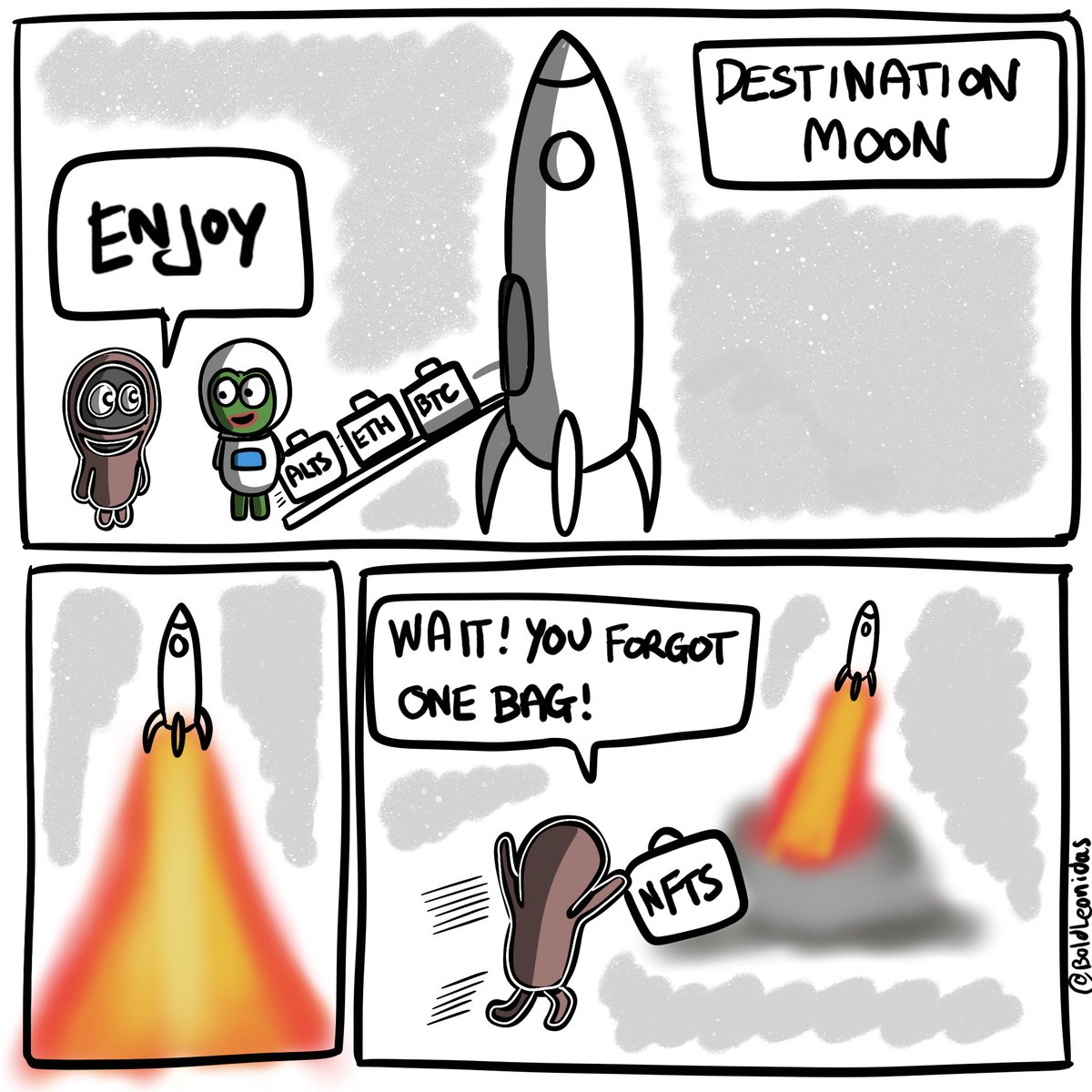 boldleonidas's tweet image. To all the bags we’ve lost.

@rektguyNFT