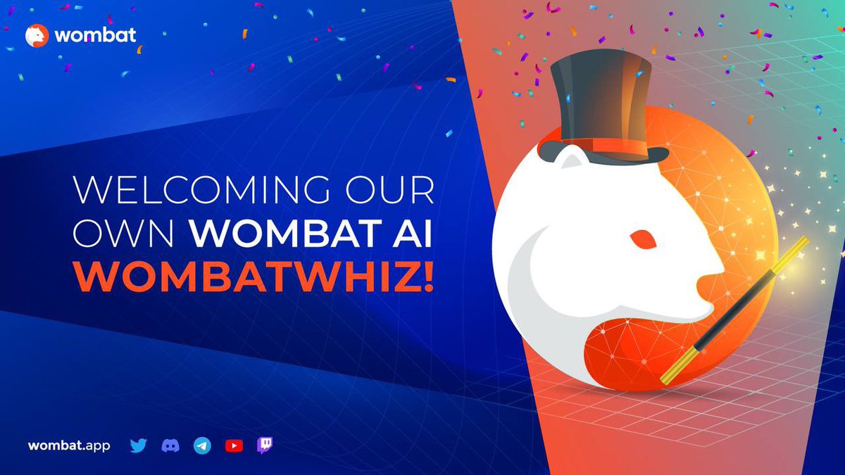 adoptwombat's tweet image. Introducing 🥁🥁... 

The WombatWhiz🔥

✨We have just added our own ChatGPT/AI in our Discord community - its name is WombatWhiz. 

🪄Join our discord and try it out!
discord.gg/wombatgamers