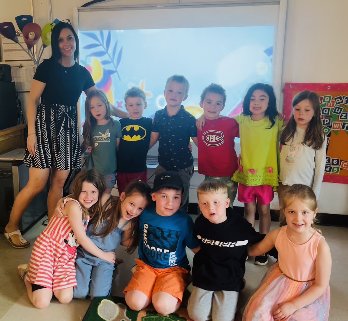 Our last class photo of 2022-2023. We read the book ‘Our Class is a Family’ and they are off with my love in their hearts as they go to Grade 1 this Fall. They will always be my special little ones in my ❤️ <a href="/SFOAschool/">St.Francis of Assisi School</a> <a href="/NLESDCA/">NLESD</a>