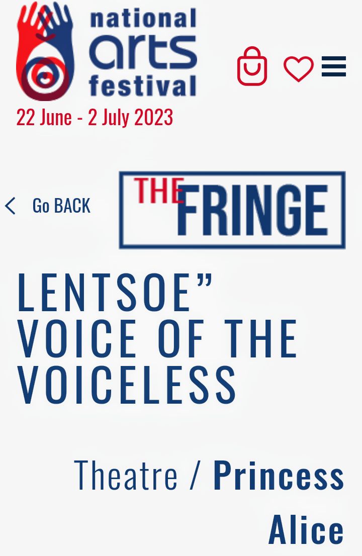 ChopoBularah's tweet photo. #Lentsoe 

From 28 June to 01 July 2023 @Princess Alice....show not to be missed💥 https://t.co/fqbgpCGr4A