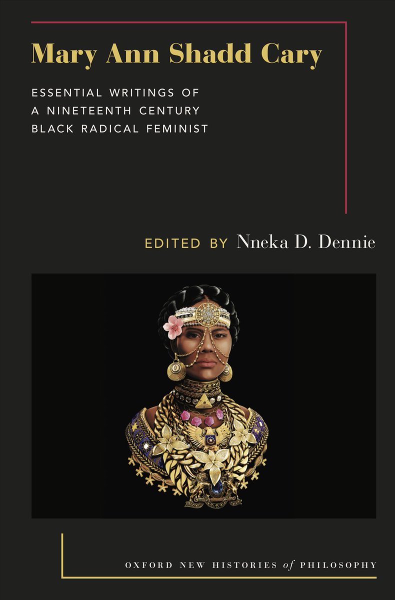 Yall. It's impossible for me to contain my excitement. My book is available for pre-order! And I love my cover! (Portrait by @YungYemi 🔥🔥🔥) Mary Ann Shadd Cary: Essential Writings of a Nineteenth Century Black Radical Feminist will ship on October 13 🥳 global.oup.com/academic/produ…