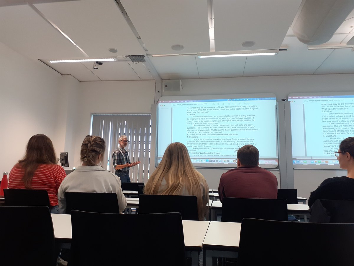 Blue Fire Films (@blue_fire_films) on Twitter photo Had a great 3 days teaching science filmmaking to PhD students from <a href="/SWBio_DTP/">SWBio DTP</a>
Looking forward to seeing great films about biology coming out of <a href="/UniofBath/">University of Bath</a> <a href="/BristolUni/">University of Bristol</a> <a href="/cardiffuni/">Cardiff University</a> <a href="/UniofExeter/">University of Exeter</a> Had a great 3 days teaching science filmmaking to PhD students from <a href="/SWBio_DTP/">SWBio DTP</a>
Looking forward to seeing great films about biology coming out of <a href="/UniofBath/">University of Bath</a> <a href="/BristolUni/">University of Bristol</a> <a href="/cardiffuni/">Cardiff University</a> <a href="/UniofExeter/">University of Exeter</a>