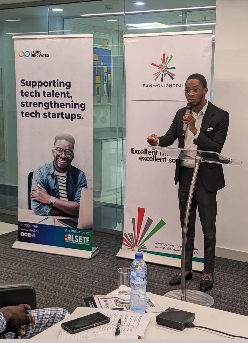 On behalf of the <a href="/lagosinnovates/">Lagos Innovates</a> team at <a href="/LSETF/">Lagos State Employment Trust Fund</a>, Thank you <a href="/BanwoIghodalo/">Banwo & Ighodalo</a> for hosting the Idea Hub masterclass session on "Startups &amp; their Legal Environment".