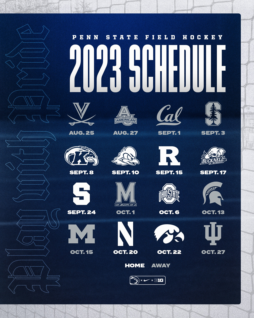Penn State Field Hockey on Twitter "MAKE YOUR PLANS! The 2023 schedule