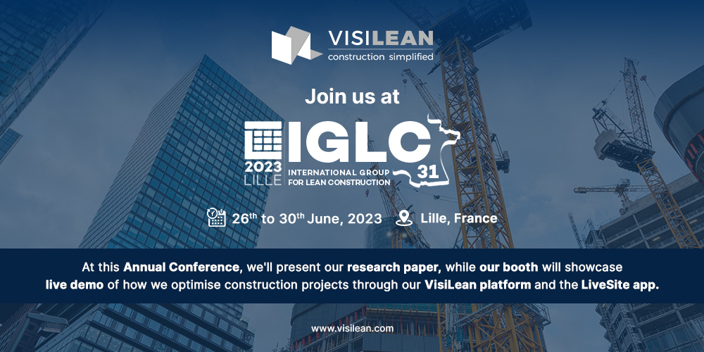 IGLC is the flagbearer for continuous improvements in lean construction processes, where VisiLean will display steps to achieve project excellence.

Get started with VisiLean to boost your productivity in your construction projects visilean.com

#iglc31 #VisiLean
