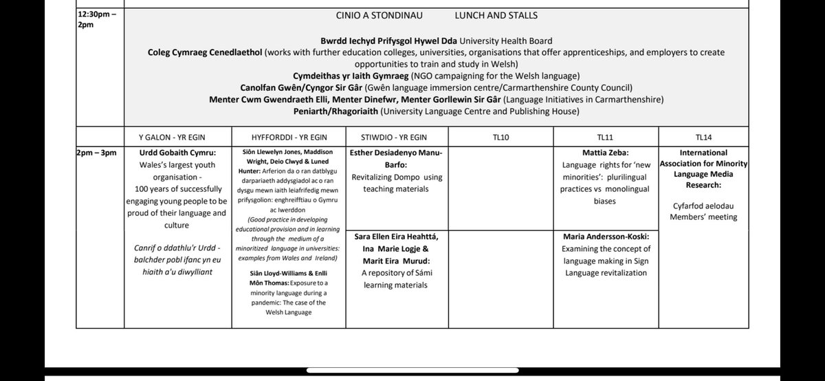 ICML2023's tweet image. 📣📣 newid lleoliadau sesiynau fory // changes to locations for tomorrow’s sessions at @yr_egin 📣📣