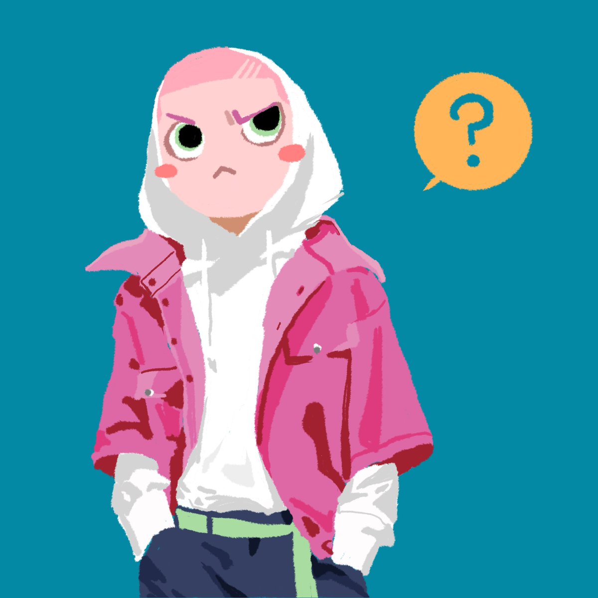 #1일1똥 핑크 스크래치 빡빡이 베베