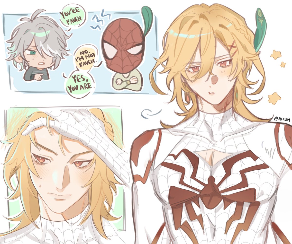 kaveh spidey au 🕷️ 
#Genshin_Impact #Kaveh