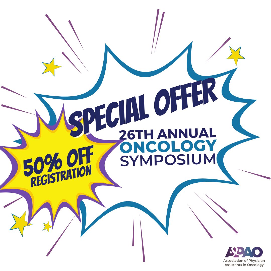 APAOnc's tweet image. Register today for the Oncology Symposium at apao.memberclicks.net and use code FLASH50 to get 50% off your Registration fee! 💥