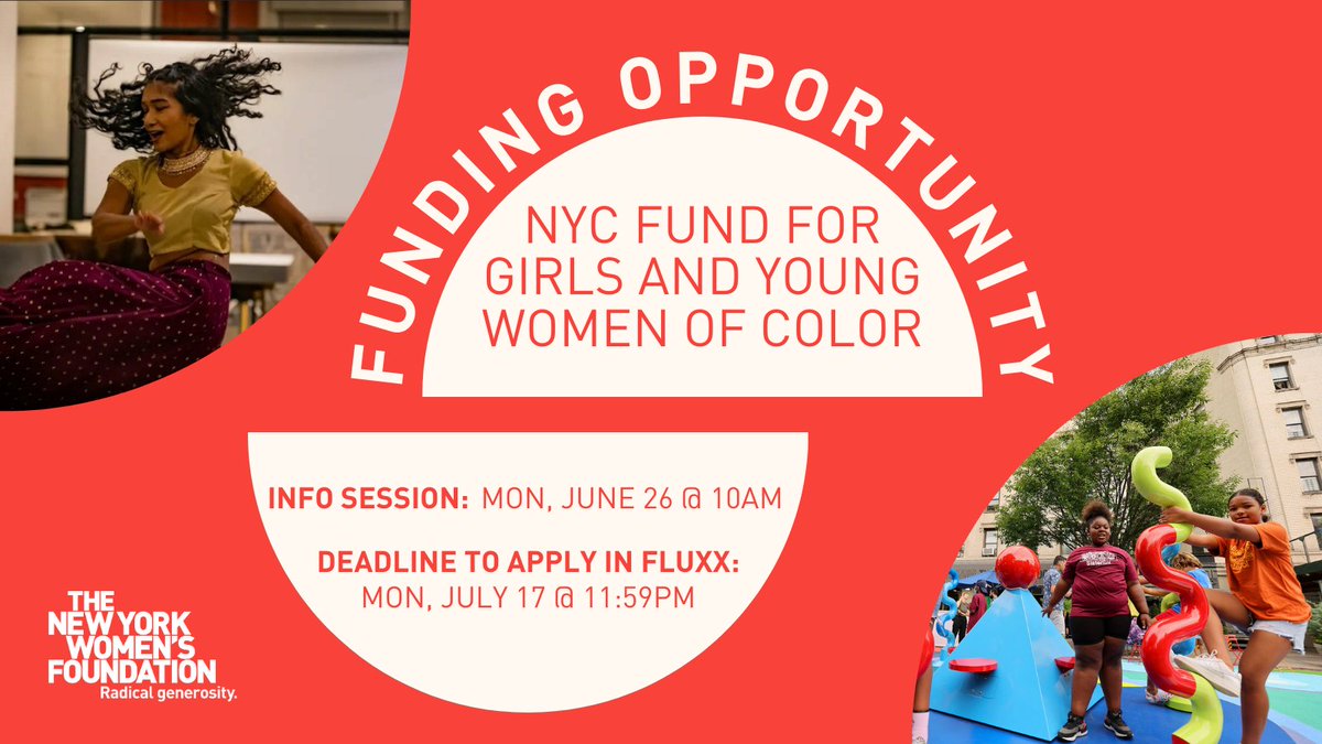 NYWomensFdn's tweet image. The NYC Fund for Girls and Young Women of Color is launching phase 2 of the next 7-year initiative! Organizations are invited to apply for an $80,000, 1-year grant.

Learn more: nywf.org/wp-content/upl…

#FundingOpportunity #GrantOpportunity #TrustBasedPhilanthropy #GYWOC