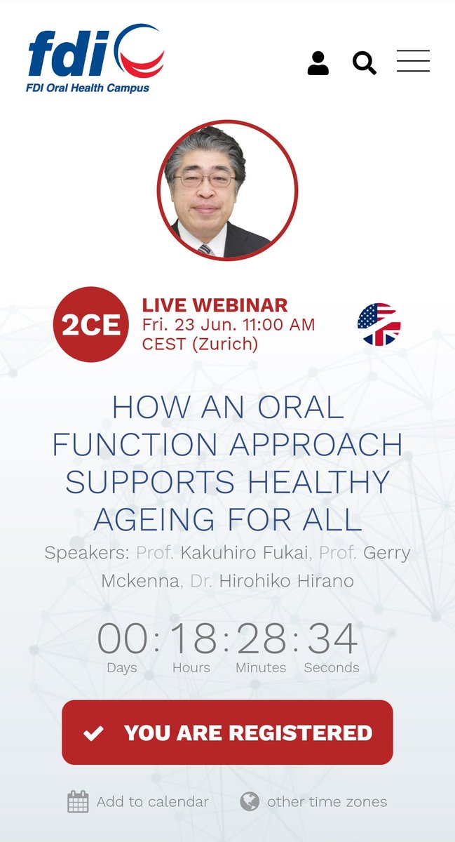 Attending!
#healthyaging #oralhealth #FDI